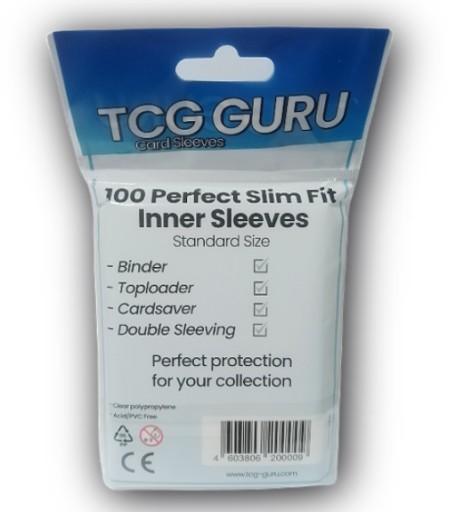 100 TCG Guru Perfect Slim Fit Inner Sleeves - Stan: nowy 9,99 zł - Sklepy,  Opinie, Ceny w