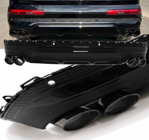 NTRDAUQ74MFBKT - Диффузор спойлер audi q7 20-lift s line sq7 abt end pieces gloss black