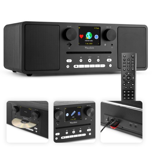 Radio stereofoniczne DAB FM internetowe odtwarzacz CD bluetooth Audizio