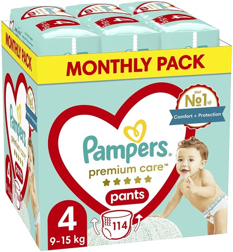 Підгузки Pampers Premium Care Pants 4 розмір 9-15 кг 114 шт.