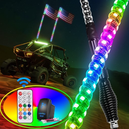 O9135081215100224A - 1шт 1м спіральна антена хлист RGB LED OmaiLighting