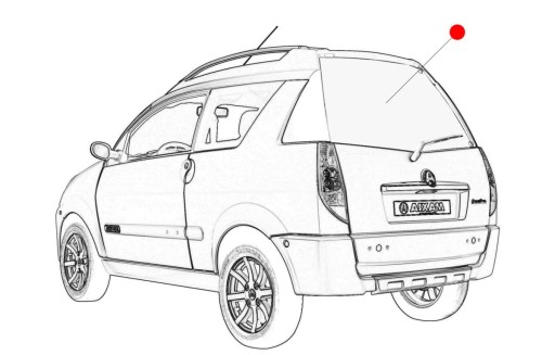 7AE114 - СТЕКЛО ЗАДНЕЕ AIXAM CROSSLINE 2008 ОРИГИНАЛ