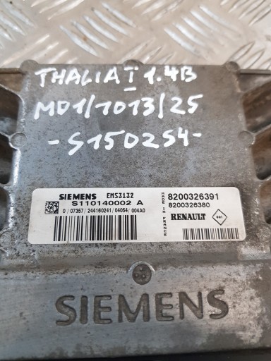 control unit of the engine 8200326391 S110140002A RENAULT THALIA and 1.4B EUROPA