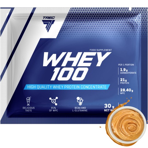 Протеїнова добавка білковий концентрат - WPC Trec Nutrition зі смаком арахісового масла 30 г
