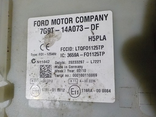 FORD MONDEO IV modul BSM UCH 7G9T-14A073-DF DELPHI