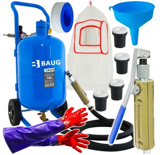 СИФОН ПЕСКОструйная машина, ШЛАНГОВЫЙ ПИСТОЛЕТ, 19Л