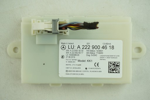 Модуль Keyless Go MERCEDES E W213 A2229004618