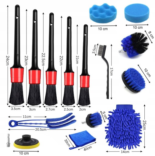 ДЕТАЛІЗАЦІЙНИЙ НАБІР ЩІТОК ТА АКСЕСУАРІВ ДЛЯ ЧИСТЕННЯ 22 ЕЛ,