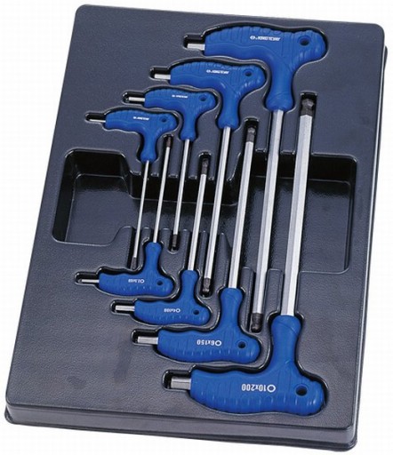 НАБІР ШЕСТИГРАННИКІВ З РУЧКОЮ L 8 ШЕСТИГРАННИКІВ З М'ЯЧЕМ 2-10 шт