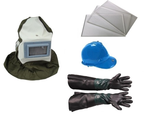 Защитная маска + пескоструйные перчатки + 3 быстрых