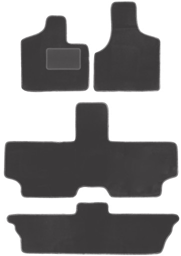 Килимки Графіт для Dodge Grand Caravan III 7OS 01-