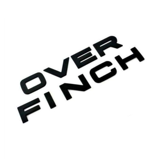 GJ32-001B40-AA - Надпись OVERFINCH черный глянец LAND RANGE ROVER