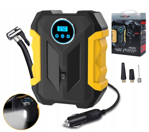 Автомобільний компресор 12 В для автомобільного компресора Автомобільний насос для коліс Міні світлодіод