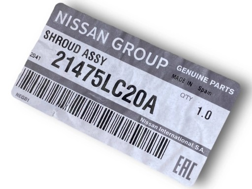 NISSAN CABSTAR NT400 КОРПУС ВЕНТИЛЯТОРА РАДІАТОРА НОВИЙ OE 21475LC20A