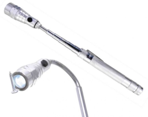 Магнитный телескопический захват с гибким фонариком