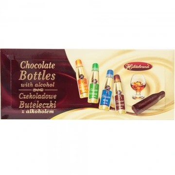 Czekoladki buteleczki z alkoholem 120g - Hildebr belgijska czekolada