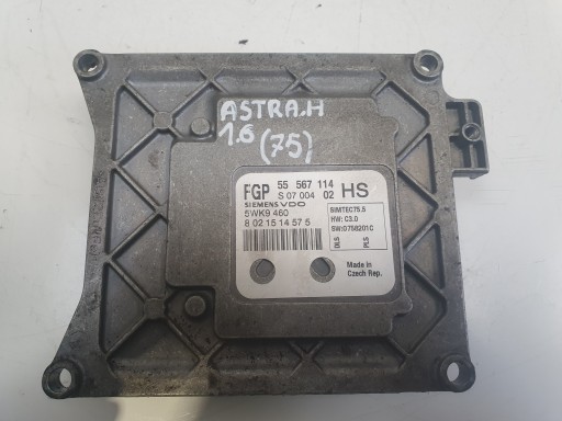 5WK9460 - Opel astra iii h 1.6 16v двигун контролер комп 55567114 hs