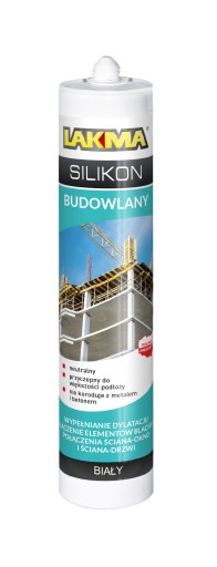 LAKMA Silikon Budowlany Neutralny Uszczelniacz Trwały SN Biały 280ml