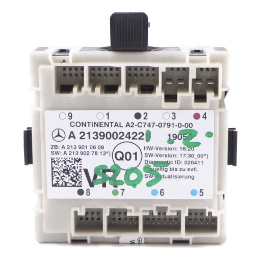 A2139002422-1, - Mercedes s205 модуль контроллера передней правой двери a2139002422