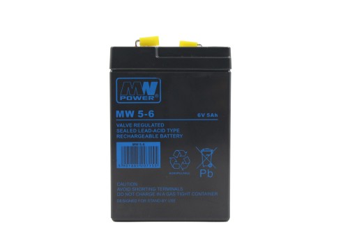 Гелевая батарея 6 в, 5 ач, мощность мвт