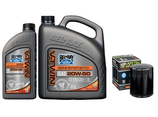 BEL-RAY V-TWIN OIL 20W50 5L 4T + ФІЛЬТР HF174B для HARLEY VROD NIGHT ROD