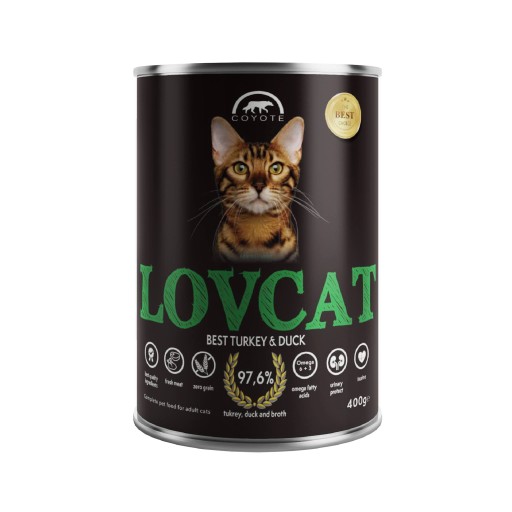 LOVCAT mokra karma dla kotów z indykiem 0,4 kg