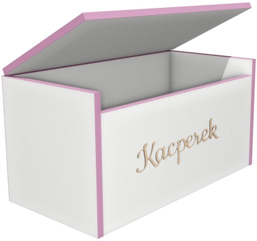 BOX BOX ІГРАШКОВИЙ КОНТЕЙНЕР БІЛИЙ РОЖЕВИЙ