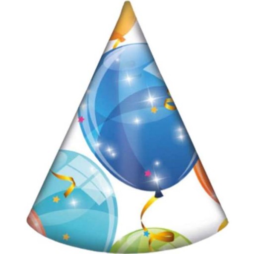 Паперові шапочки Godan Sparkling Balloons різнокольорові 6 шт