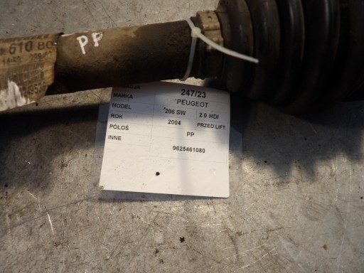 Peugeot 206 2,0HDI 66KW 90KW semi-axis front right 9625461080