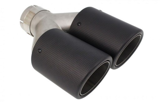 Наконечник глушника 2x101mm фітинг 63 carbon