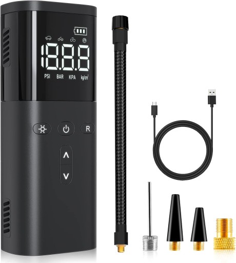 ПОРТАТИВНЫЙ ВОЗДУШНЫЙ КОМПРЕССОР ДЛЯ ШИН, БЕСПРОВОДНОЙ КОМПРЕССОР 150 PSI PRO