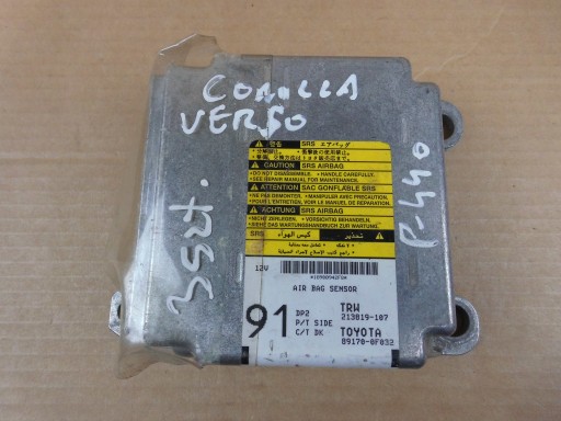 Toyota Corolla Verso modul airbag airbag luft bedienteil