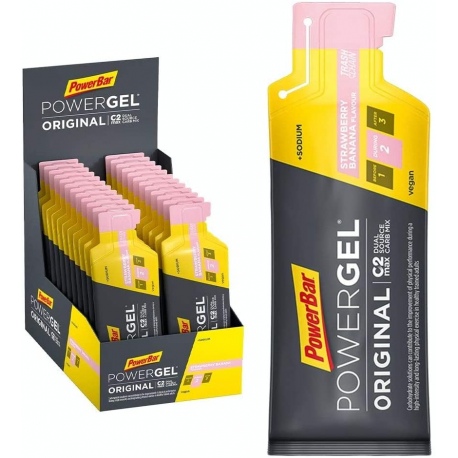 Енергетичний гель рідкий PowerBar PowerGel зі смаком банан-полуниця 41 мл 984 г 24 шт.