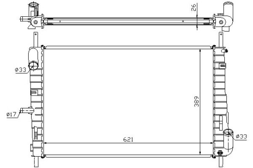 62025A/NIS - Радиатор двигателя nissens (механическая коробка передач) ford mondeo i