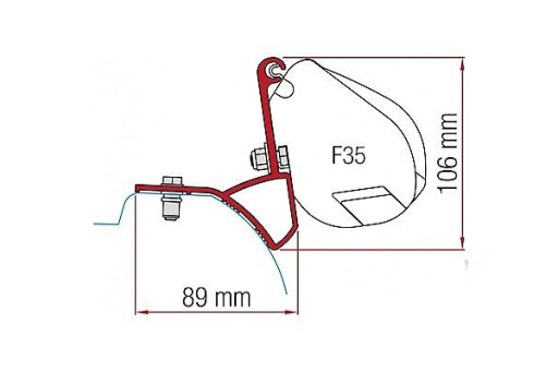 98655Z020 - Адаптер тента Fiamma F35 для Renault TAFIC III 15