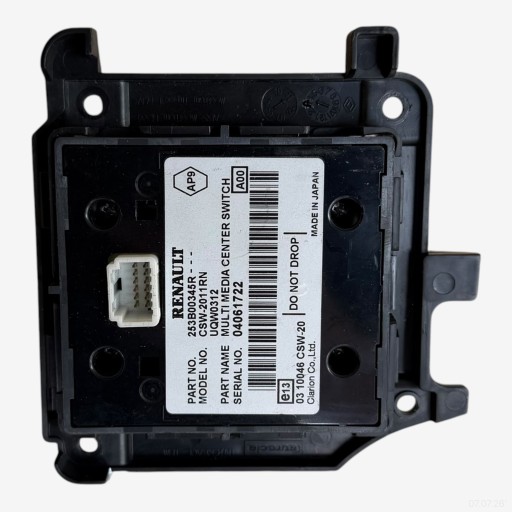control panel switch RENAULT MEGANE III 253B00345R