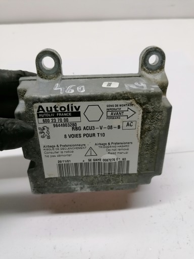module SENSOR airbag PEUGEOT 206 9644903280