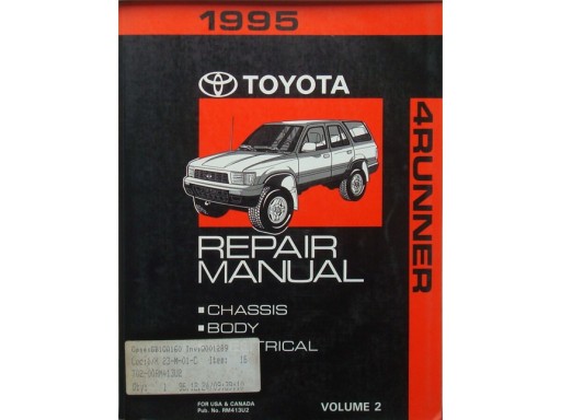 TOYOTA 4RUNNER книга по ремонту TOYOTA 4 RUNNER руководство по ремонту 1995 года оригинал!