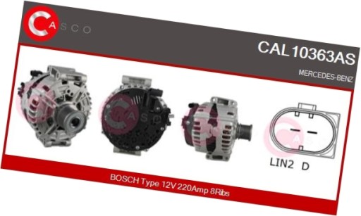 Генератор 12в 220а - casco cal10363as