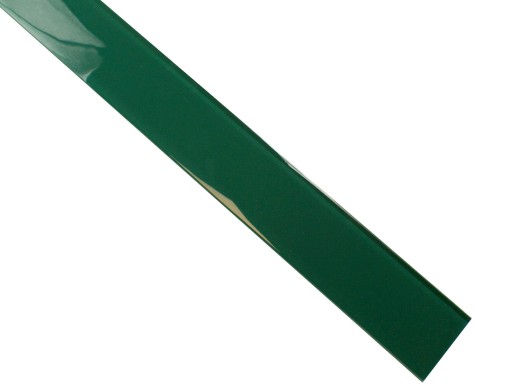 Sklenená lišta seledyn 60 cm, sklenená lišta zelená 4,8 x 60 cm, dekor