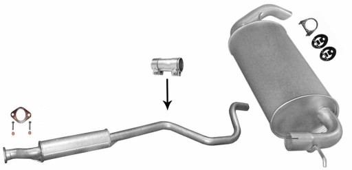 5301 5304 - LAND ROVER FREELANDER 1.8 Концевой глушитель средний