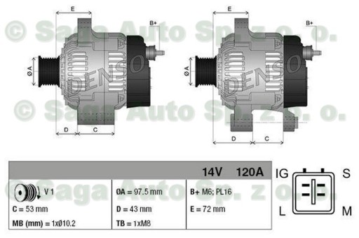Генератор denso dan939 (новый!)