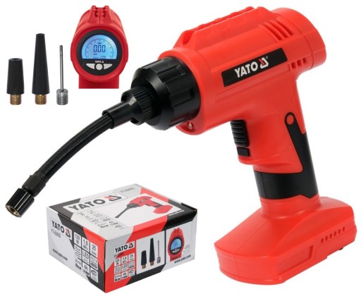 YATO АККУМУЛЯТОРНЫЙ КОМПРЕССОР СВЕТОДИОДНЫЙ ПИСТОЛЕТ 120W