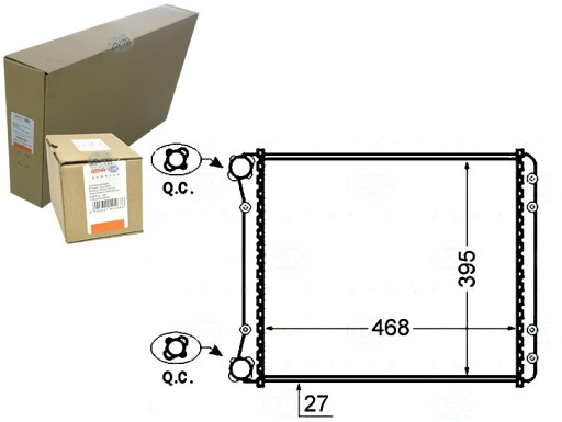 BRH8MK 376 - Радіатор двигуна behr hella 8z0121251d 480037n ai