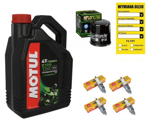 YAMAHA FZS 1000 FAZER OIL MOTUL FILTER PLUGS NGK