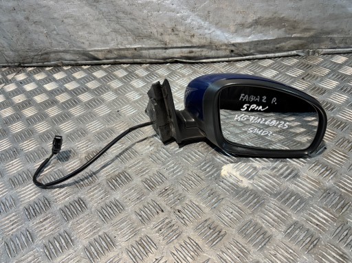 mirror right 5PIN Skoda Fabia II lift k: LF5A