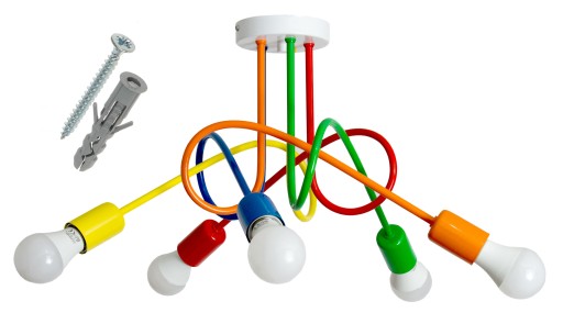 Стельовий багатоколірний світильник Moderno E27