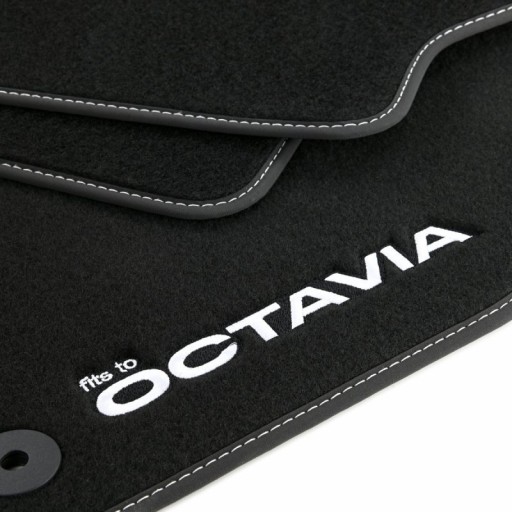 SKODA Octavia II 2004-2008 Велюрові килимки з вишивкою