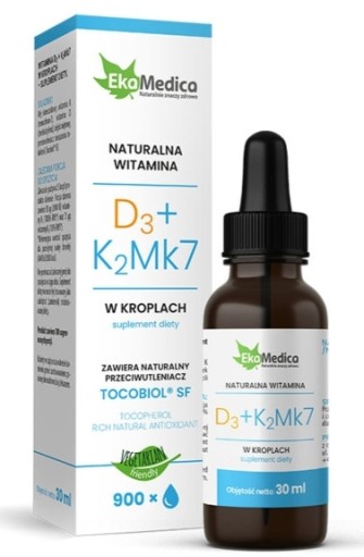 Vitamín D3+K2Mk7 kvapky, 30 ml