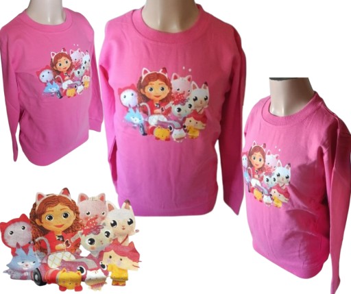Bluza dla Dziewczynki z Nadrukiem Wykonana z Cienkiej Dresówki